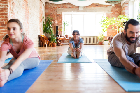 seated forward bend - Track Yoga